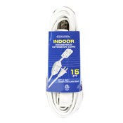 Wholesale - 15ft WHITE INDOOR EXTENSION CORDS, UPC: 810002207495